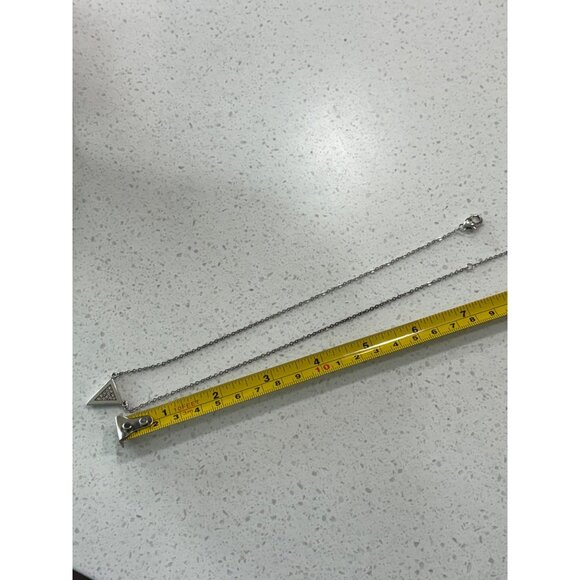 Brighton Contempo Ice Reversible Triangle  Petite Pendant Necklace Silver Chain - Picture 8 of 8